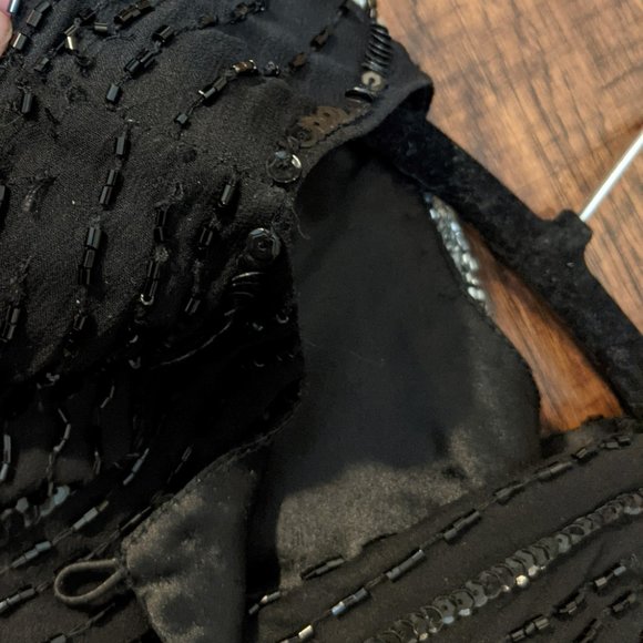 *AS IS* Parker 100% Silk Mini Dress 1920s style *Please read full description!* - Picture 4 of 9